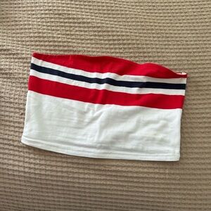 Garage Red, White, and Blue Tube Top